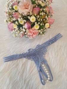 شورت لامبادا مرواریدی LOVE 6653 رنگ ابی