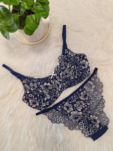 ست تمام گیپور صورمه ای انوشه سایز 75