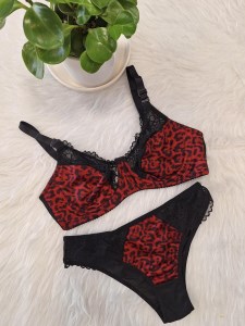 ست پلنگی قرمز سایز 75