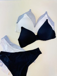 ست سوتین و شورت کبریتی 720 رنگ طوسی